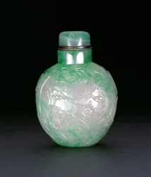 Flask Decorated with Pheasants and a Butterfly, c.1780-1850